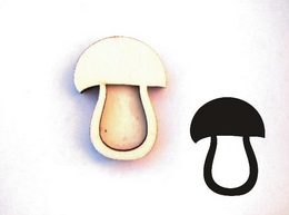 Raztko peklika houba PL. velk-v.7,1x5,4cm - zvtit obrzek