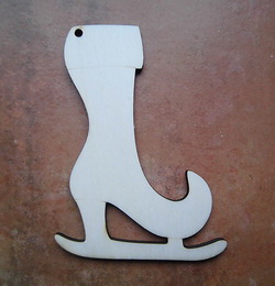 2D výřez bruslička bota špič.- v.10x7cm