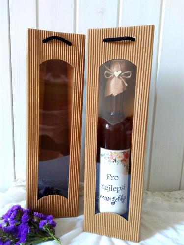 Dárková taška na lahev 300 a 500ml,cena za 1ks