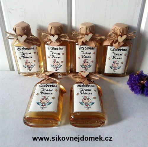 Medovina 100ml - Veselá Vánoce zdravotní sestřička, sv. přírodní
