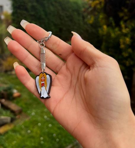 Anděl Lásky č.4 vel. 3x2cm - přívěsek na klíče