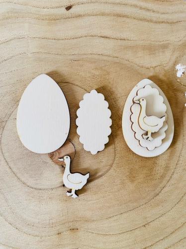 3D zpich na pejli vejce+husa -3ks