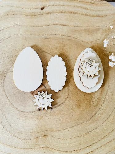 3D zpich na pejli vejce+slunko -3ks
