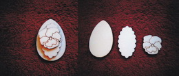 3D zápich na špejli vejce+maceška-3ks