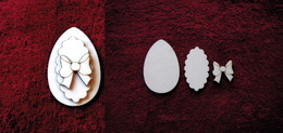 3D zápich na špejli vejce+mašle-3ks